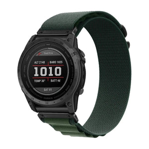 Bracelete Garmin Ridge QuickFit 22 mm verde-escuro em nylon – Clipz-it