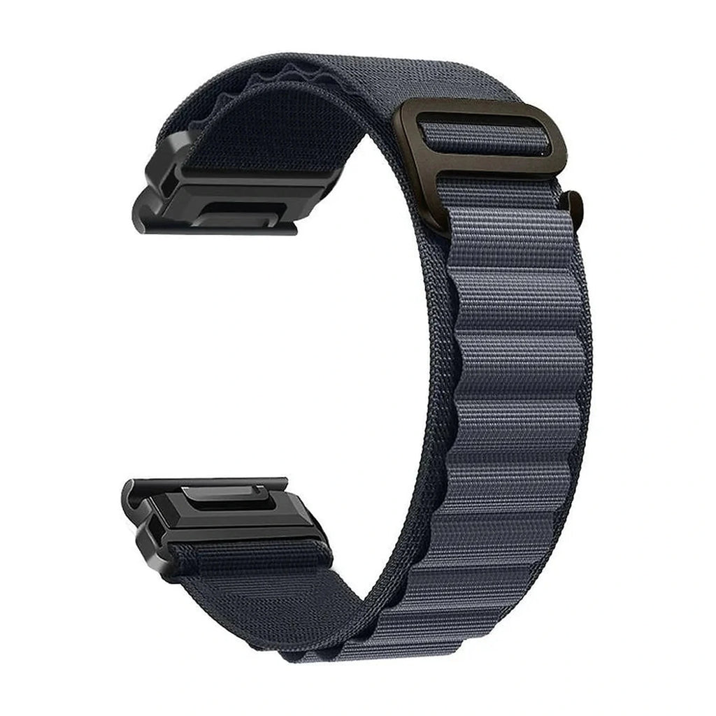 Bracelet Garmin Ridge QuickFit 26 mm gris foncé en nylon – Clipz-it