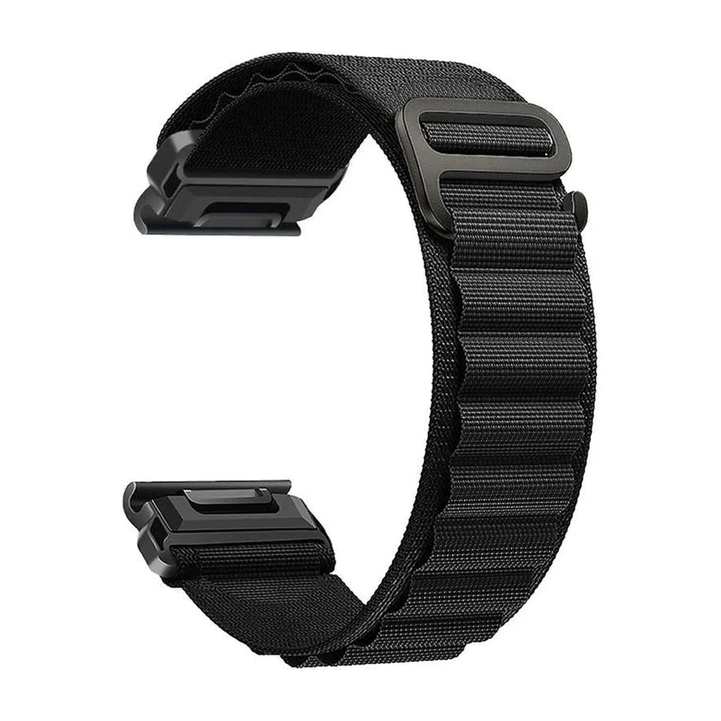 Bracelet Garmin Ridge QuickFit 26 mm noir en nylon – Clipz-it