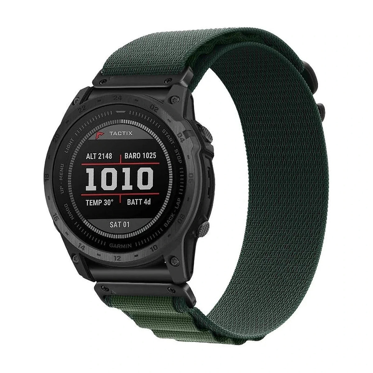 Bracelet Garmin Ridge QuickFit 26 mm vert foncé en nylon – Clipz-it