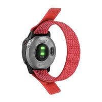 Nylonový řemínek Garmin Scout QuickFit 22mm na suchý zip, červený – Clipz-it