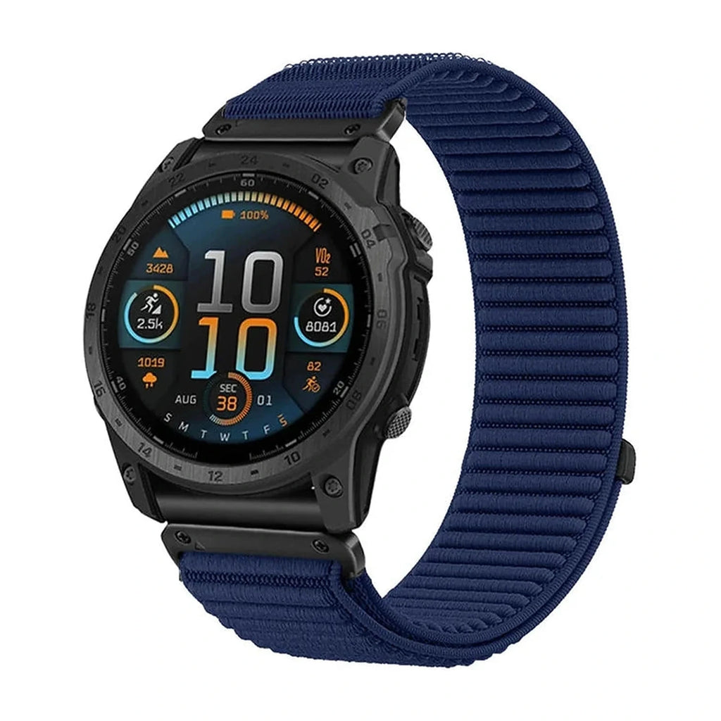Bracelet Garmin Terra QuickFit 20 mm bleu nuit en nylon tissé – Clipz-it