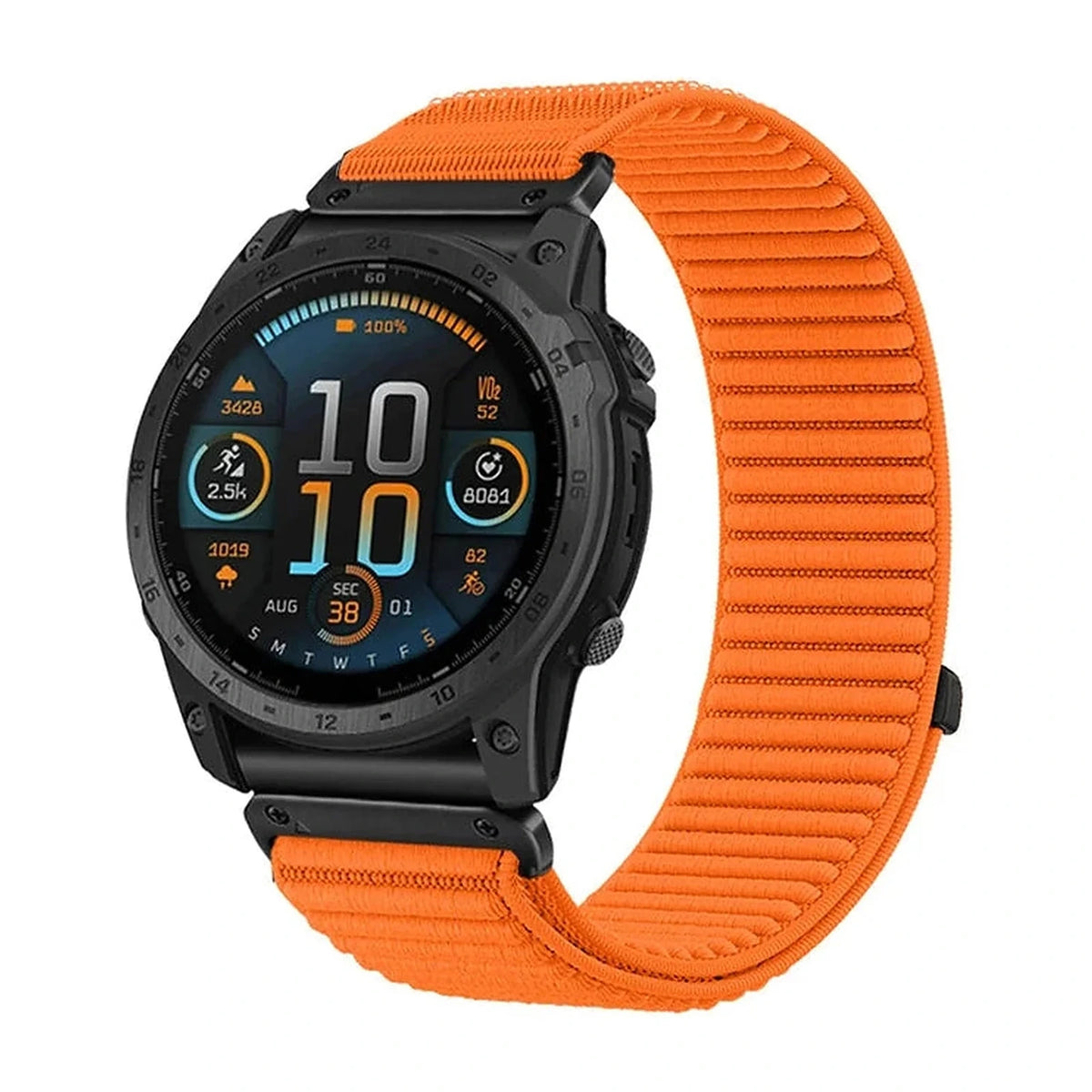 Λουράκι Garmin Terra QuickFit 22 mm, πορτοκαλί υφασμάτινο πλεκτό – Clipz-it