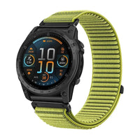 Λουράκι Garmin Terra QuickFit 22 mm, ανοιχτό πράσινο υφασμάτινο πλεκτό – Clipz-it