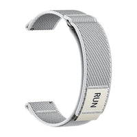 Bracelet Pace nylon extensible blanc, bracelet seul, vue ouverte - Garmin Quick Release 20mm | Clipz-it