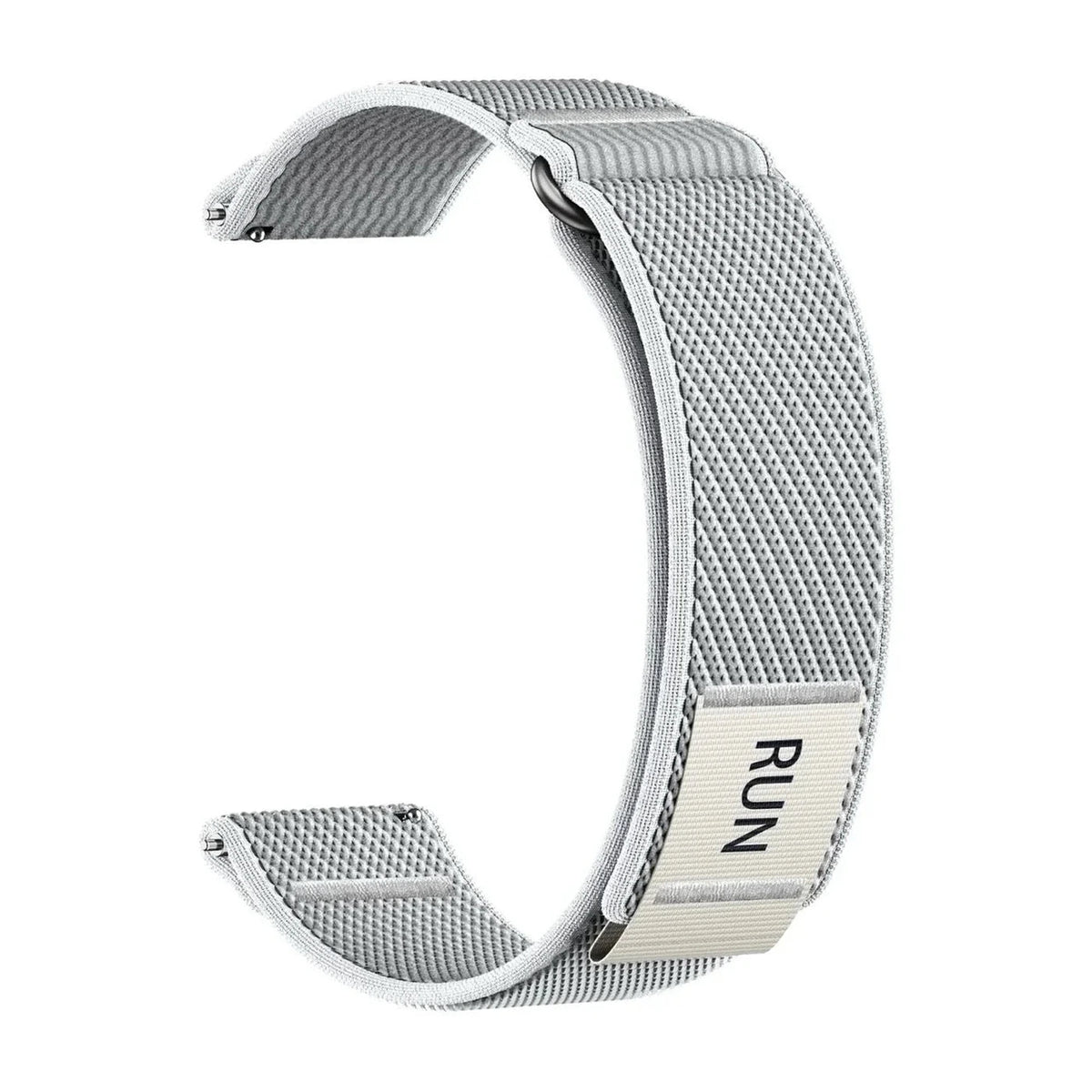 Bracelet Pace nylon extensible blanc, bracelet seul, vue ouverte - Garmin Quick Release 22mm | Clipz-it