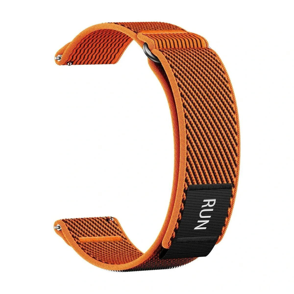 Bracelet Pace nylon extensible orange, bracelet seul, vue ouverte - Garmin Quick Release 22mm | Clipz-it
