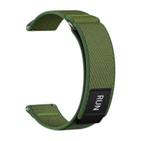 Bracelet Pace nylon extensible vert foncé, bracelet seul, vue ouverte - Garmin Quick Release 22mm | Clipz-it