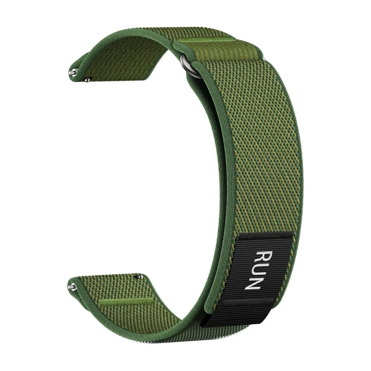 Bracelet Pace nylon extensible vert foncé, bracelet seul, vue ouverte - Garmin Quick Release 22mm | Clipz-it