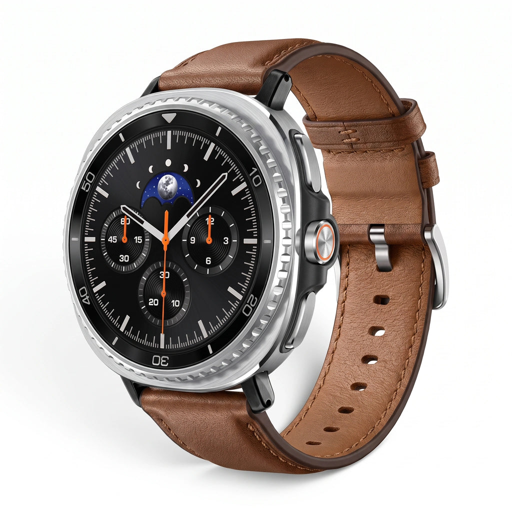 Bracelet Baron cuir café - Samsung Galaxy Watch 8 | Clipz-it