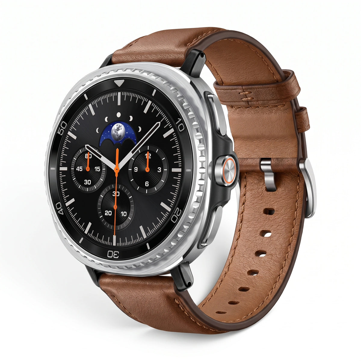 Bracelet Baron cuir café - Samsung Galaxy Watch 8 | Clipz-it