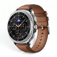 Bracelet Baron cuir café - Samsung Galaxy Watch 8 | Clipz-it