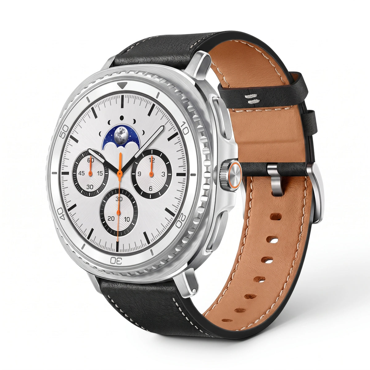 Bracelet Baron cuir noir 2 - Samsung Galaxy Watch 8 | Clipz-it