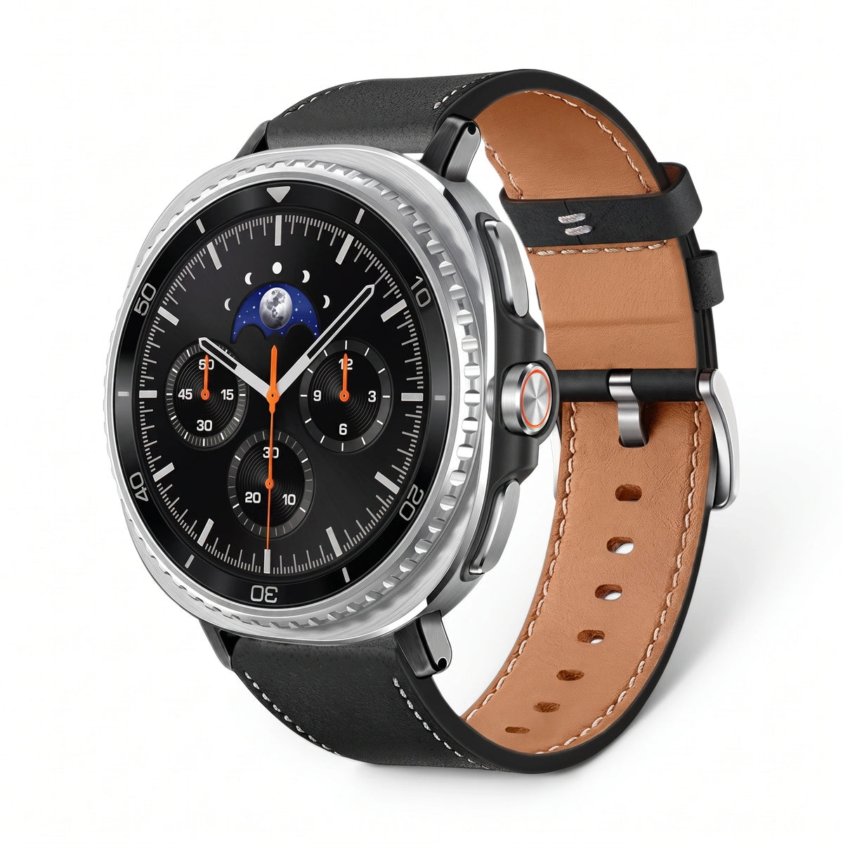 Bracelet Baron cuir noir - Samsung Galaxy Watch 8 | Clipz-it