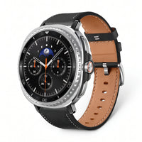 Bracelet Baron cuir noir - Samsung Galaxy Watch 8 | Clipz-it