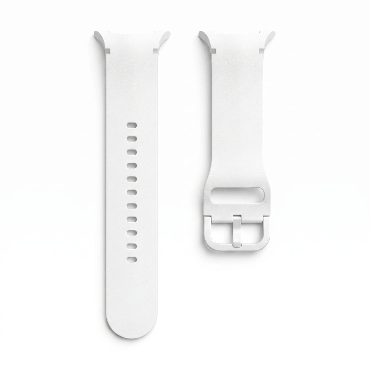 Bracelet Icon silicone blanc, vue 4 - Samsung Galaxy Watch 8 | Clipz-it