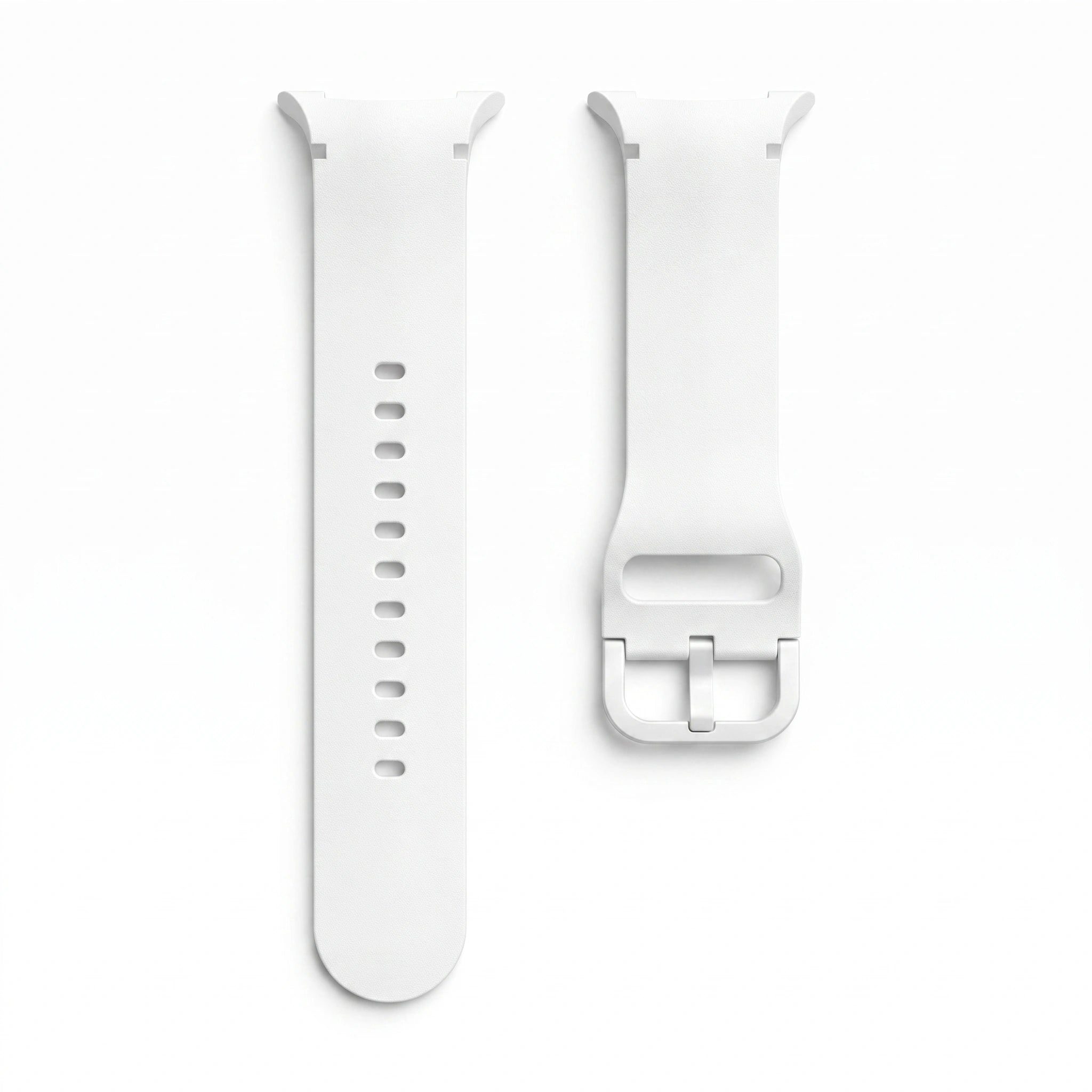 Bracelet Icon silicone blanc, vue 4 - Samsung Galaxy Watch 8 | Clipz-it