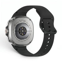 Bracelet Icon silicone noir, vue 2 - Samsung Galaxy Watch 8 | Clipz-it