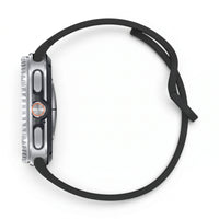 Bracelet Icon silicone noir, vue 3 - Samsung Galaxy Watch 8 | Clipz-it