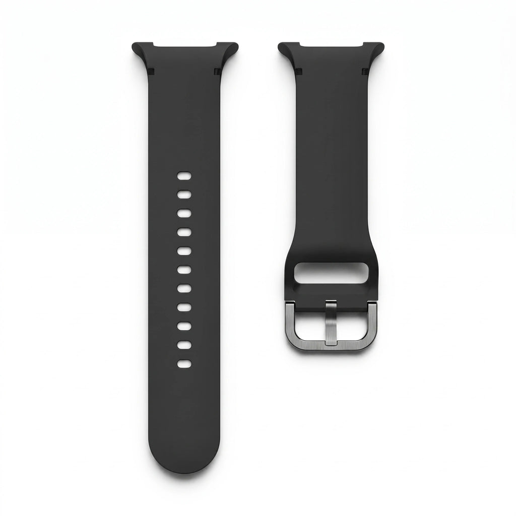 Bracelet Icon silicone noir, vue 4 - Samsung Galaxy Watch 8 | Clipz-it