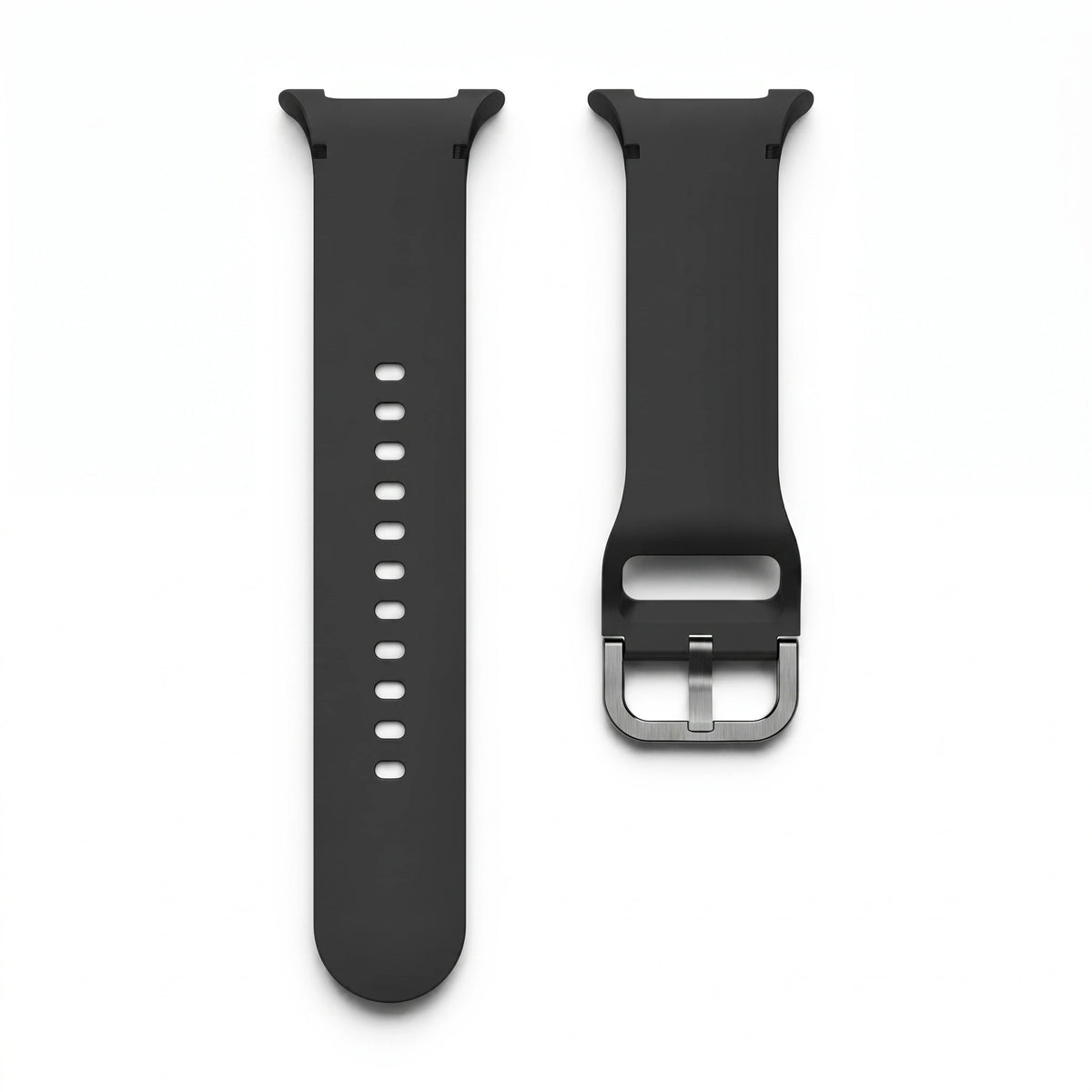 Bracelet Icon silicone noir, vue 4 - Samsung Galaxy Watch 8 | Clipz-it