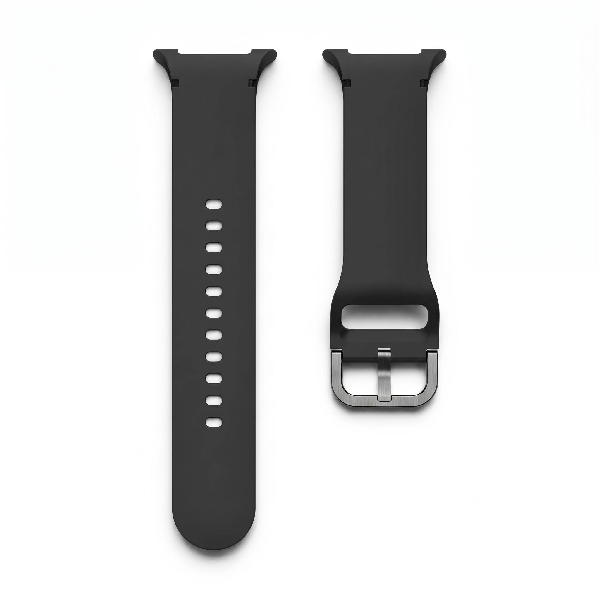 Bracelet Icon silicone noir, vue 4 - Samsung Galaxy Watch 8 | Clipz-it