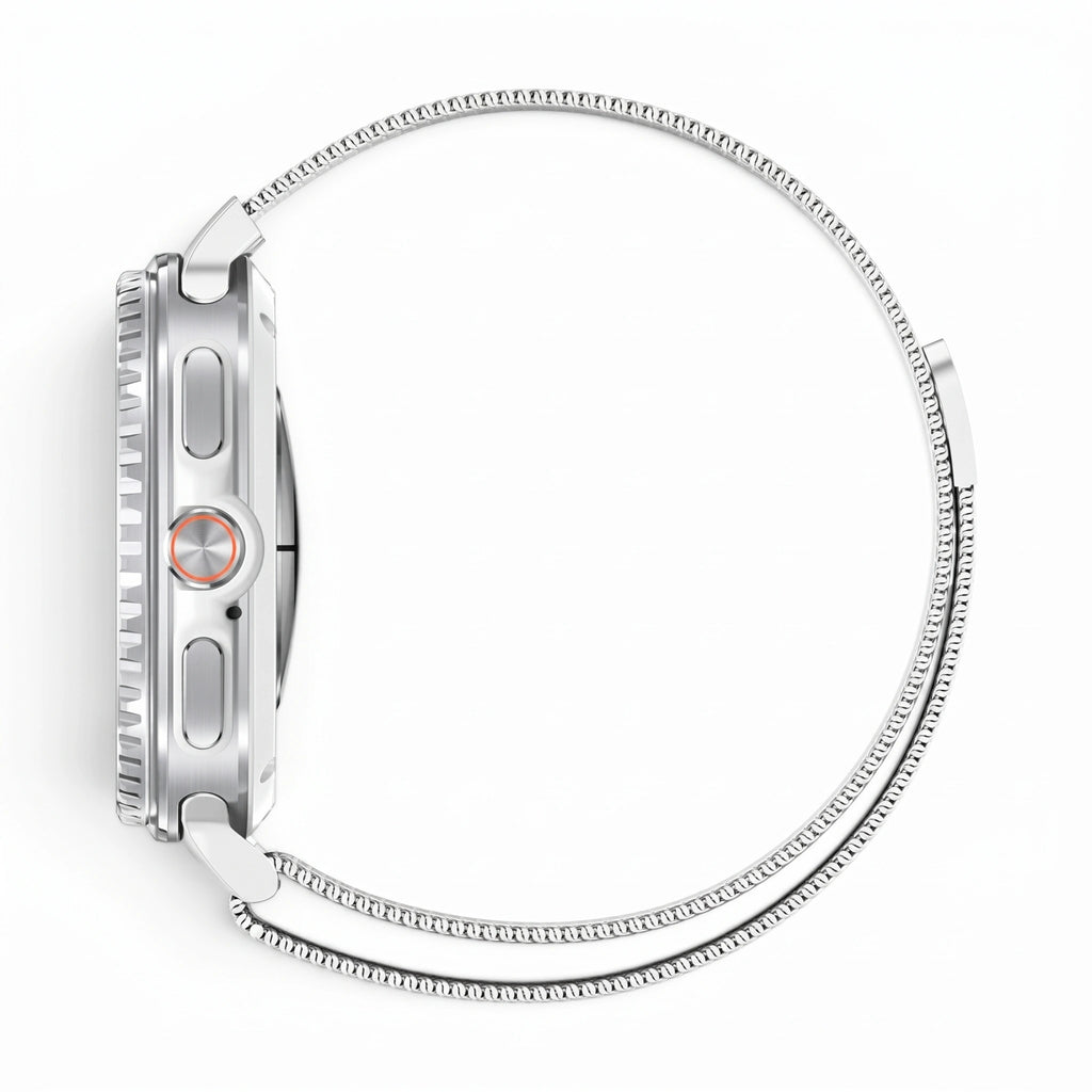 Bracelet Meridian acier acier, vue 3 - Samsung Galaxy Watch 8 | Clipz-it