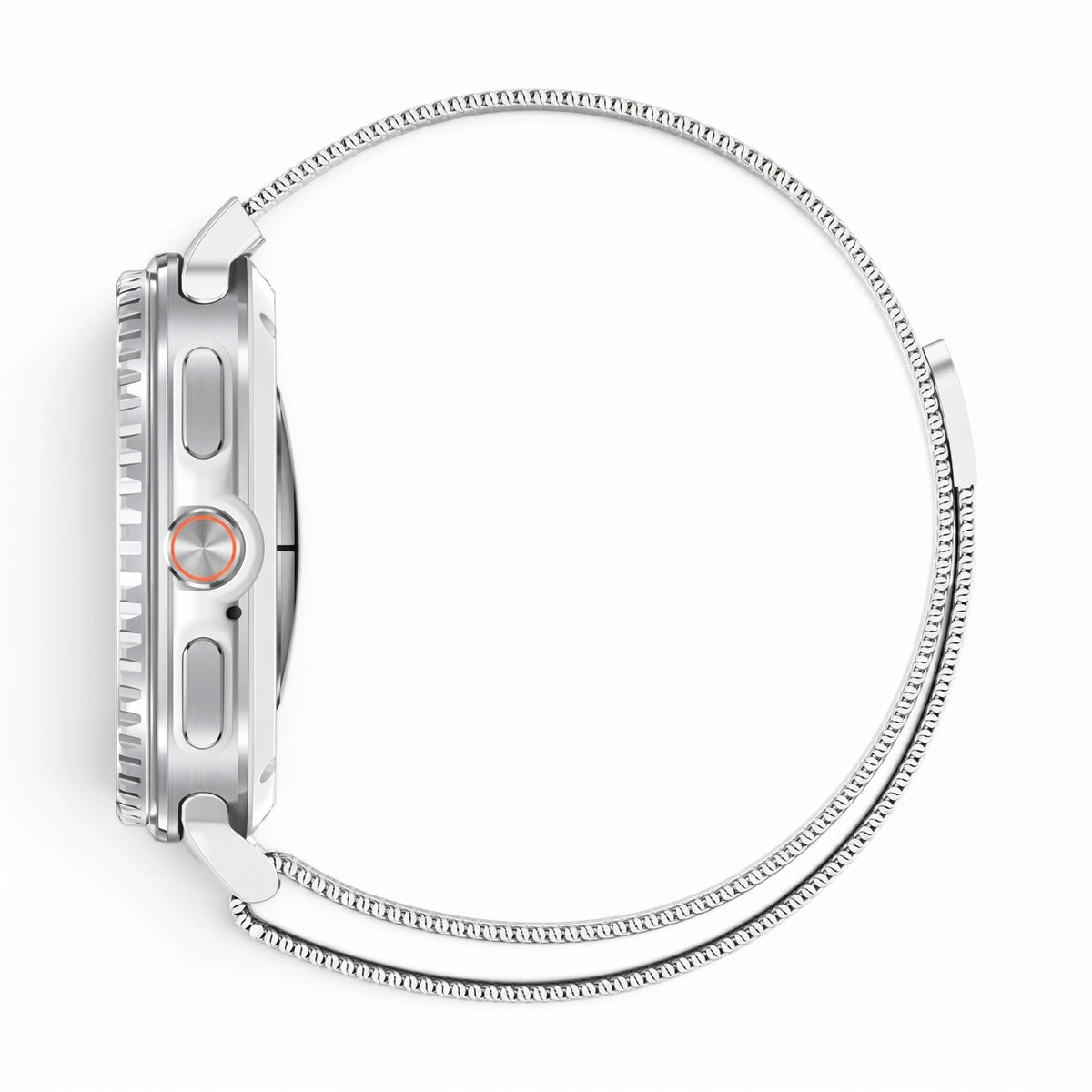 Bracelet Meridian acier acier, vue 3 - Samsung Galaxy Watch 8 | Clipz-it