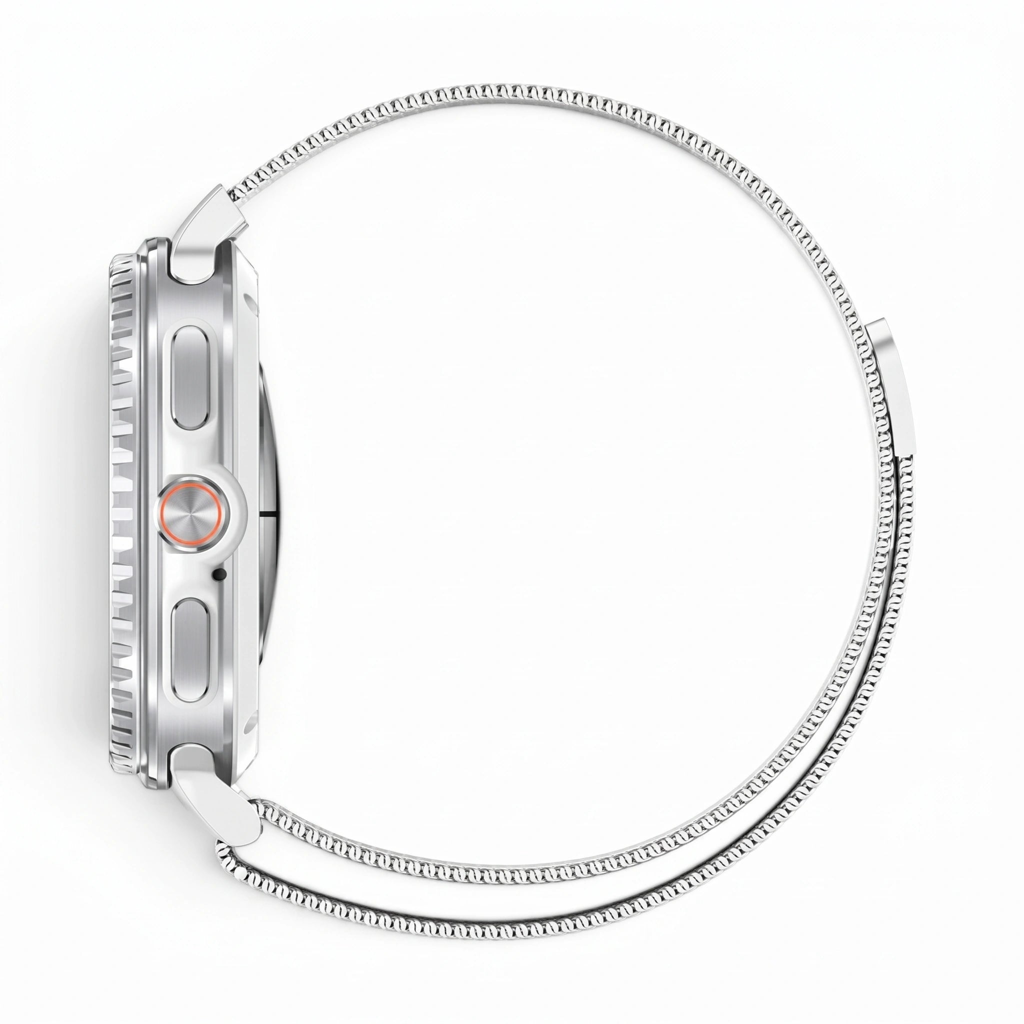 Bracelet Meridian acier acier, vue 3 - Samsung Galaxy Watch 8 | Clipz-it
