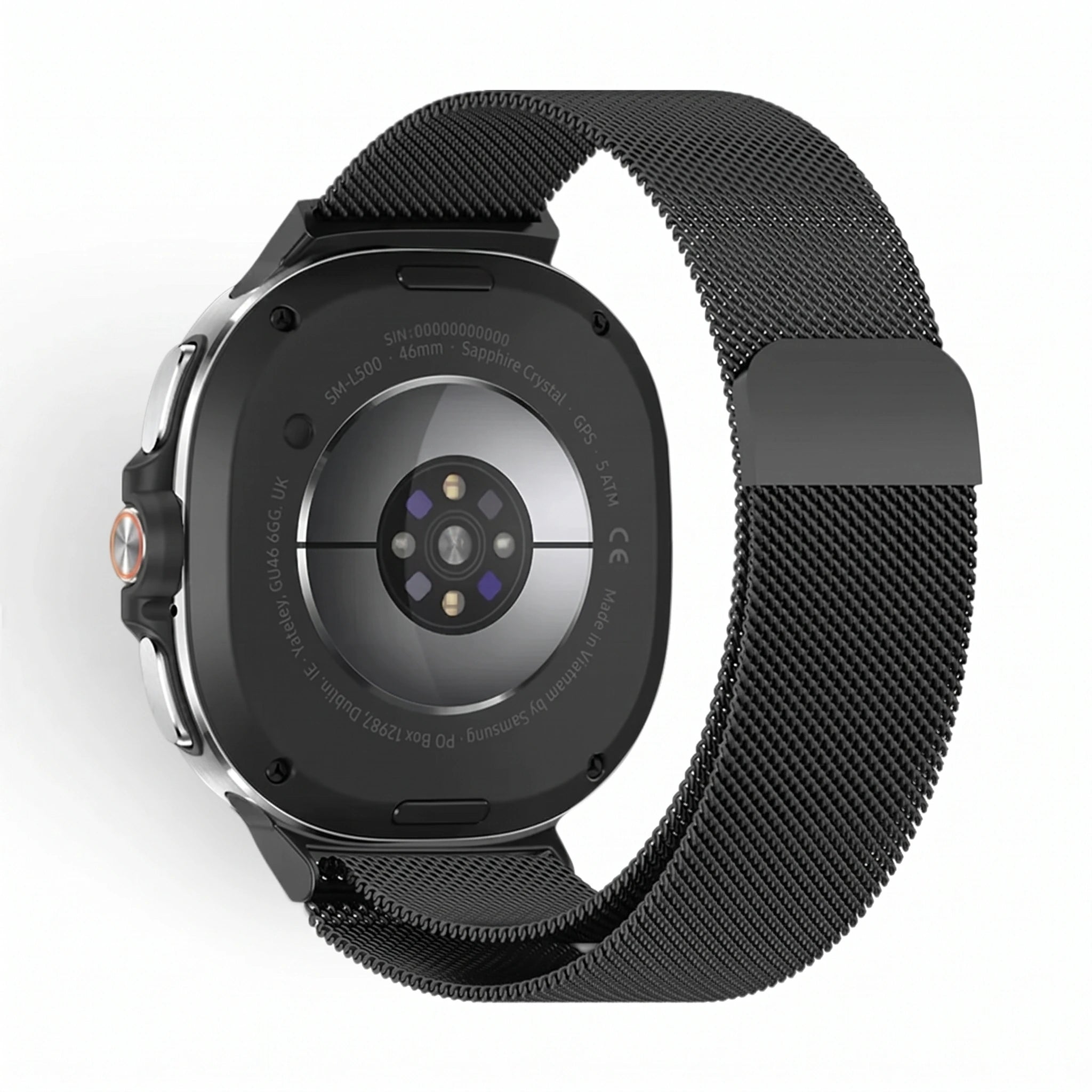 Bracelet Meridian acier noir, vue 2 - Samsung Galaxy Watch 8 | Clipz-it