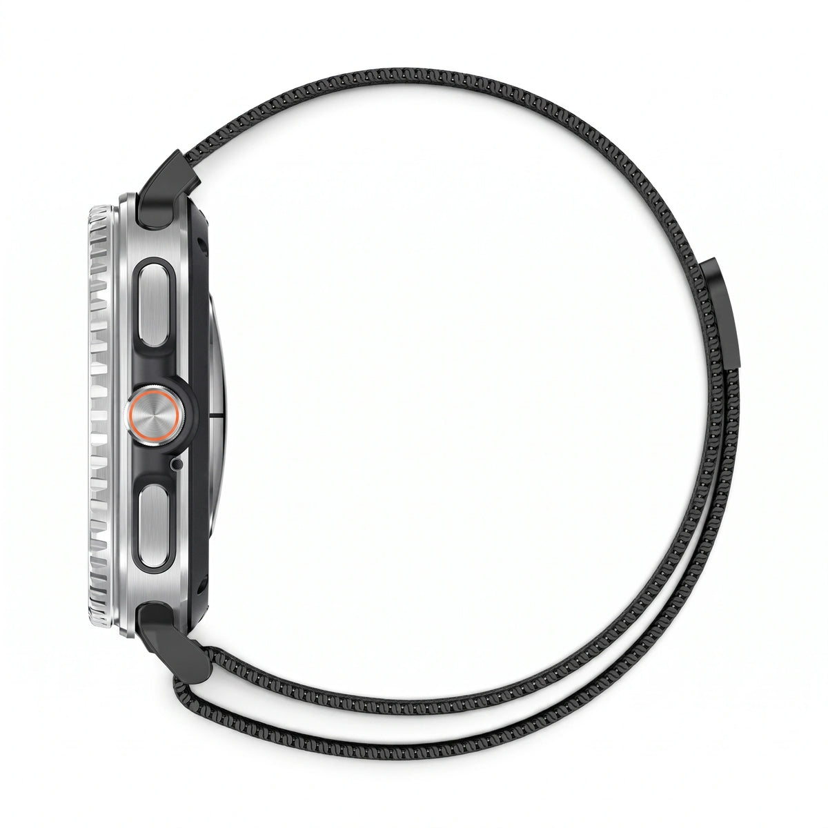 Bracelet Meridian acier noir, vue 3 - Samsung Galaxy Watch 8 | Clipz-it