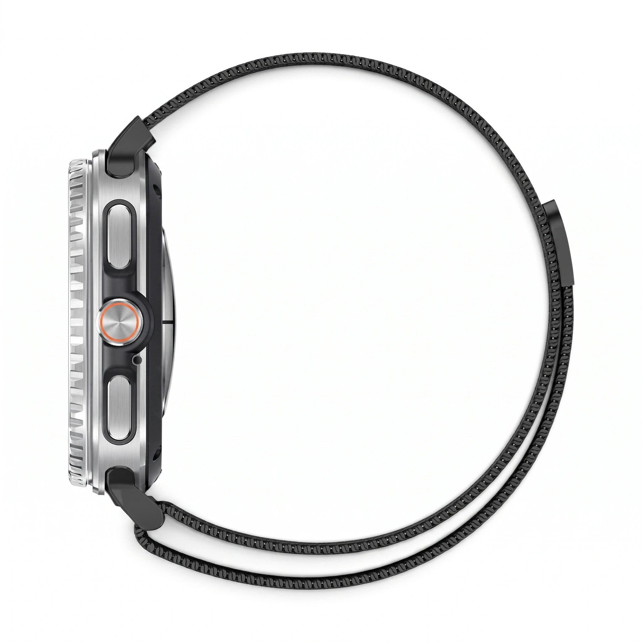 Bracelet Meridian acier noir, vue 3 - Samsung Galaxy Watch 8 | Clipz-it