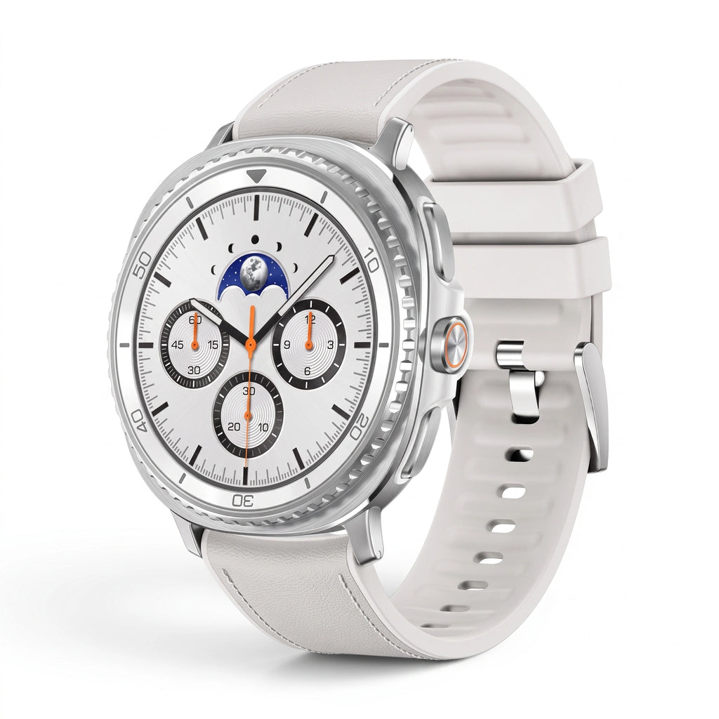 Bracelet Ranger cuir blanc - Samsung Galaxy Watch 8 | Clipz-it