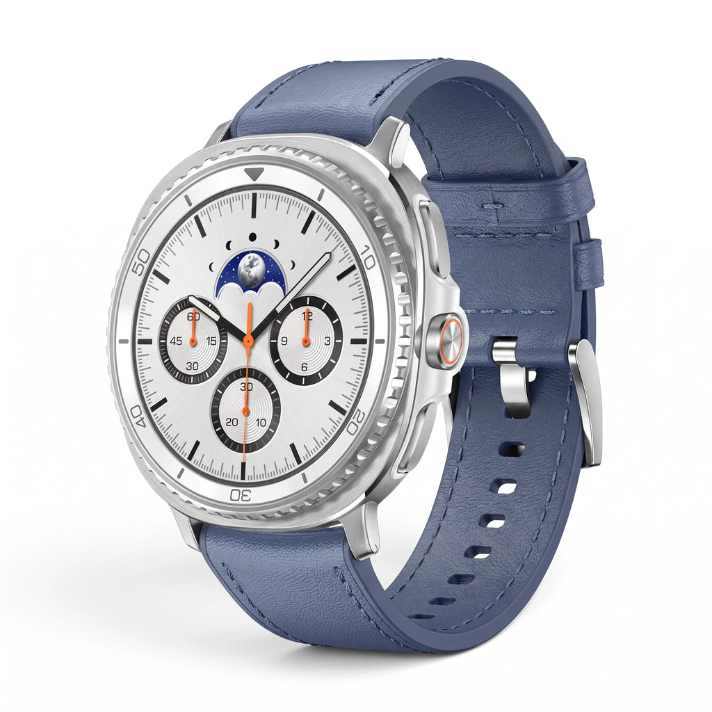 Bracelet Ranger cuir bleu - Samsung Galaxy Watch 8 | Clipz-it