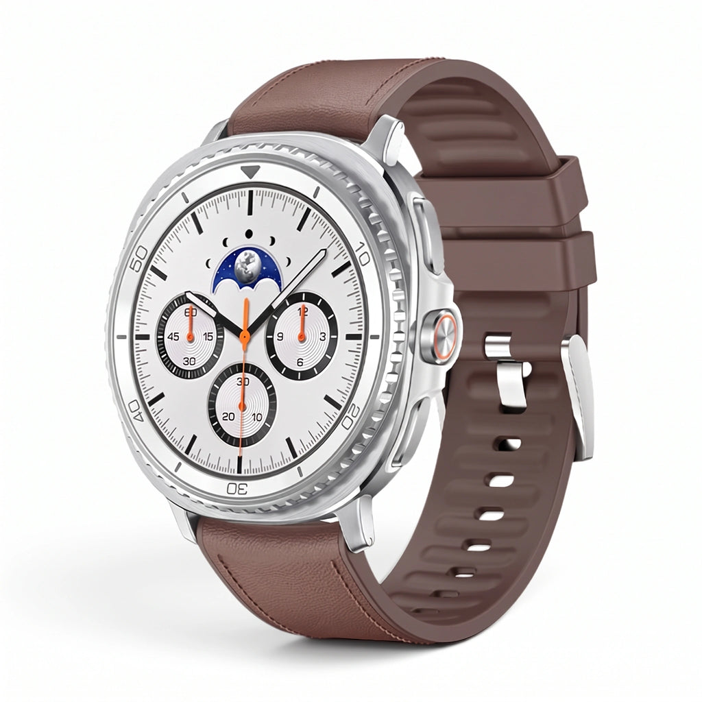 Bracelet Ranger cuir café - Samsung Galaxy Watch 8 | Clipz-it