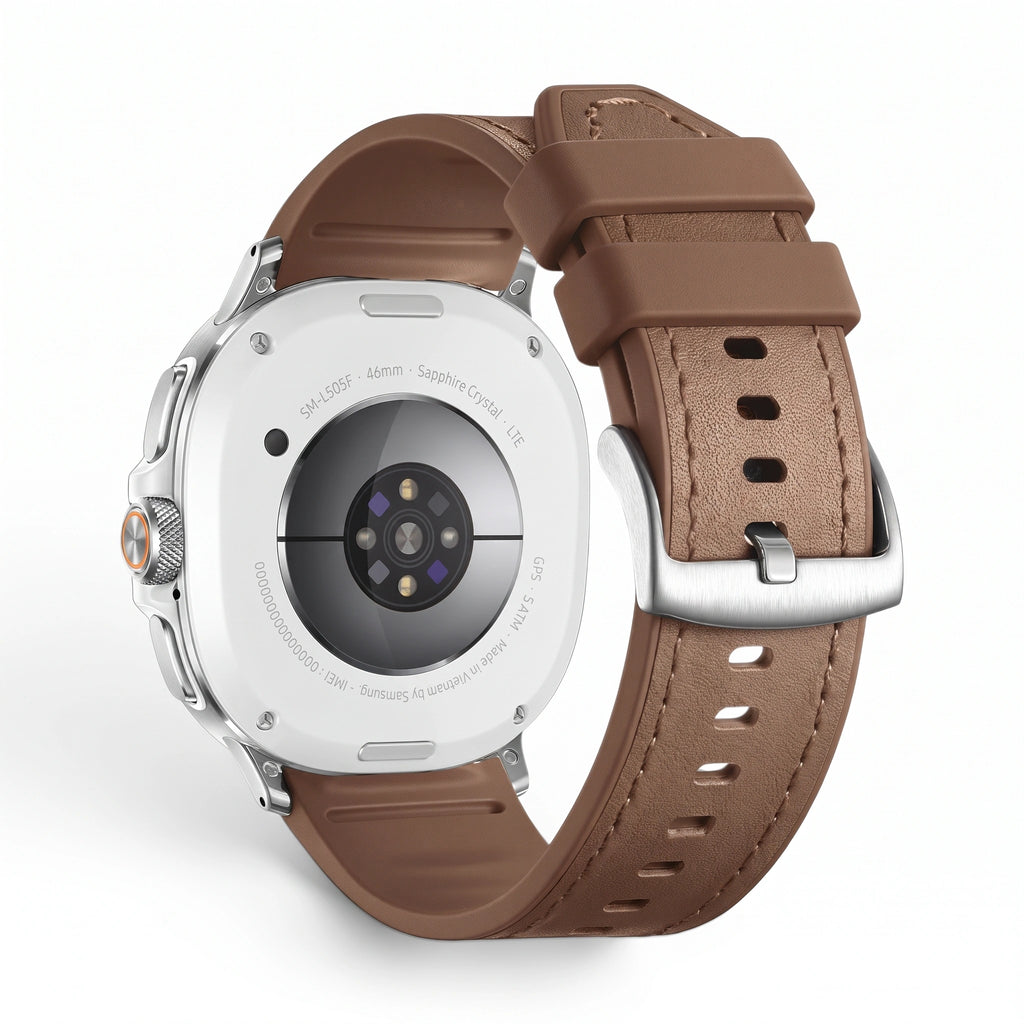 Bracelet Ranger cuir marron, vue 2 - Samsung Galaxy Watch 8 | Clipz-it