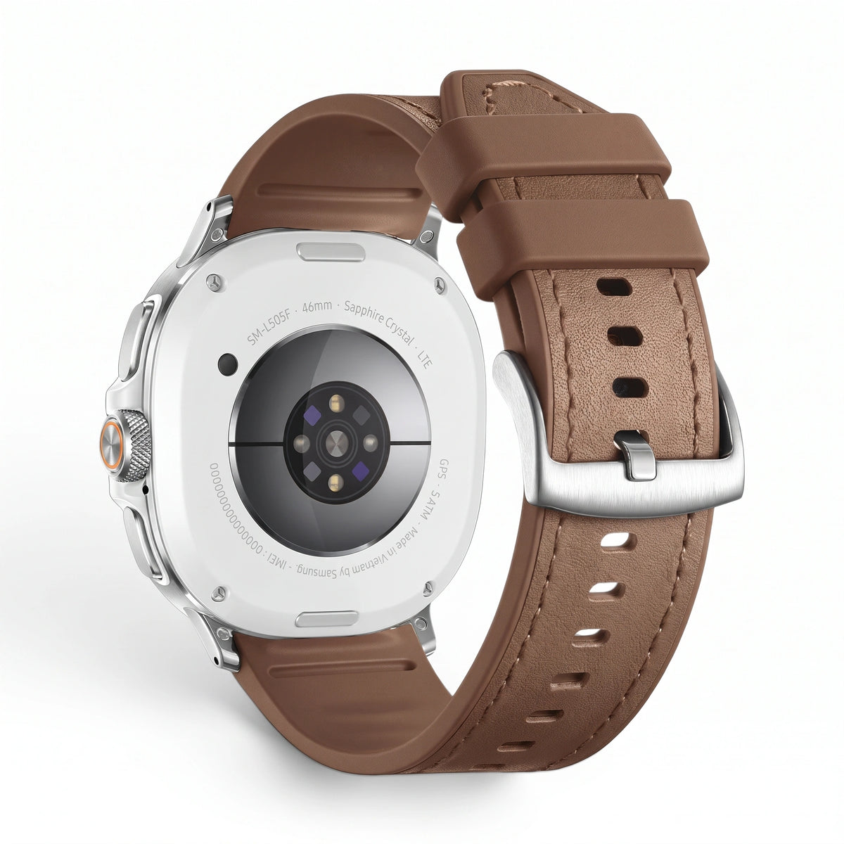 Bracelet Ranger cuir marron, vue 2 - Samsung Galaxy Watch 8 | Clipz-it