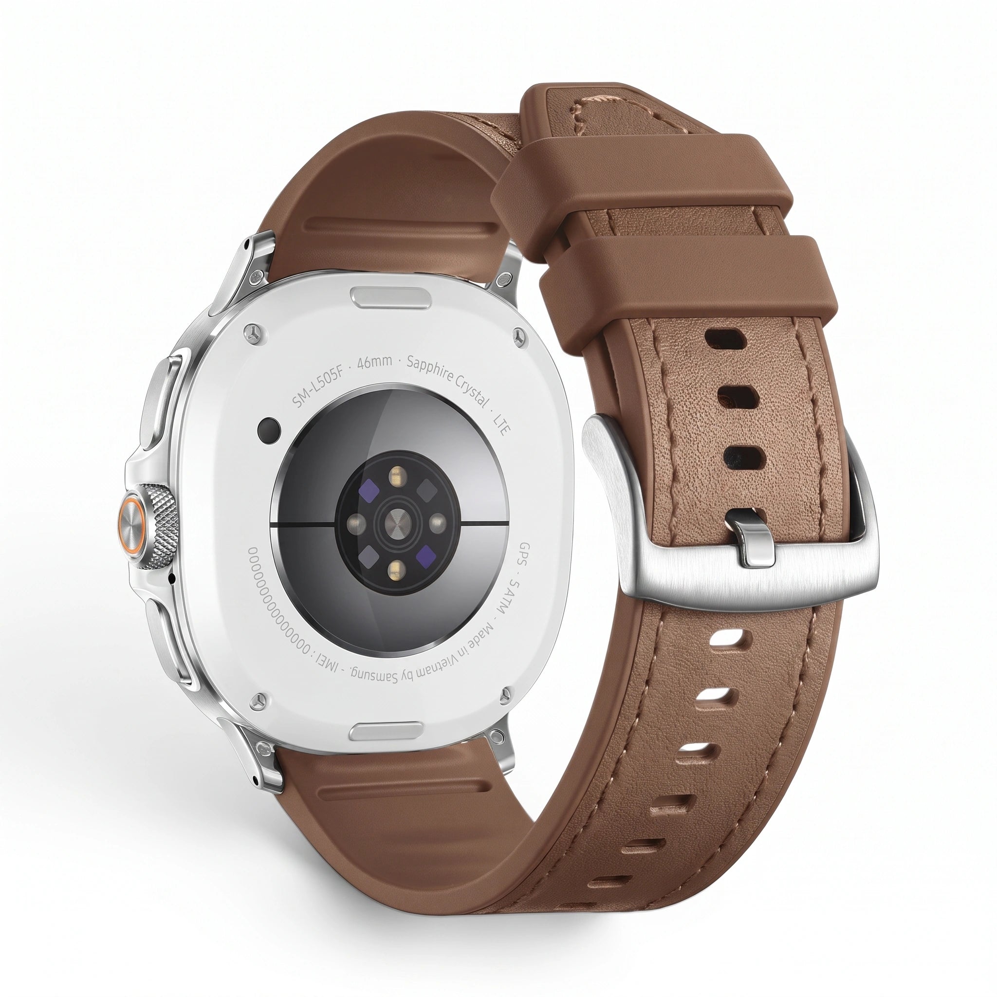 Bracelet Ranger cuir marron, vue 2 - Samsung Galaxy Watch 8 | Clipz-it