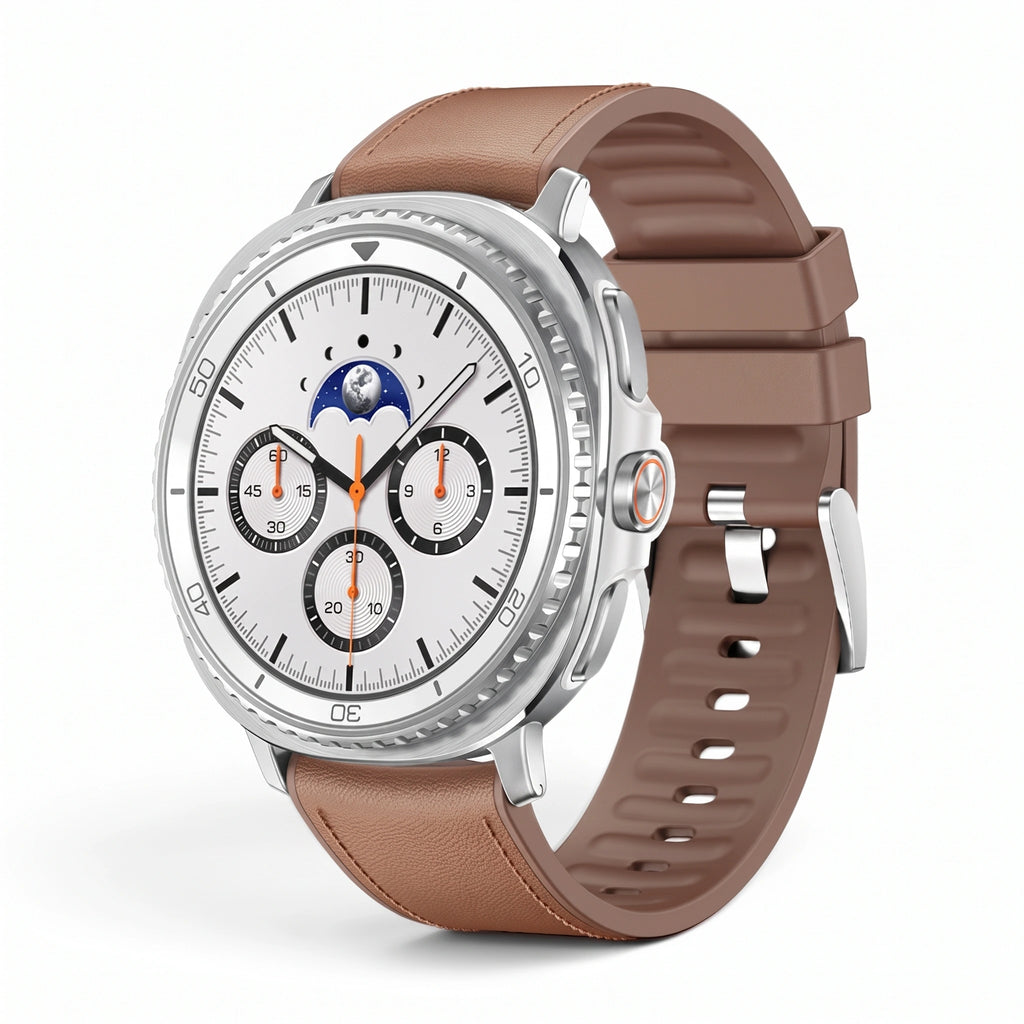 Bracelet Ranger cuir marron - Samsung Galaxy Watch 8 | Clipz-it