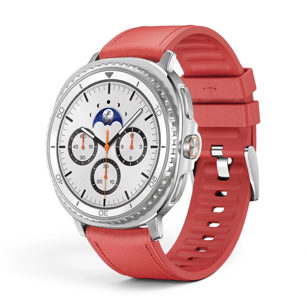 Bracelet Ranger cuir rouge - Samsung Galaxy Watch 8 | Clipz-it
