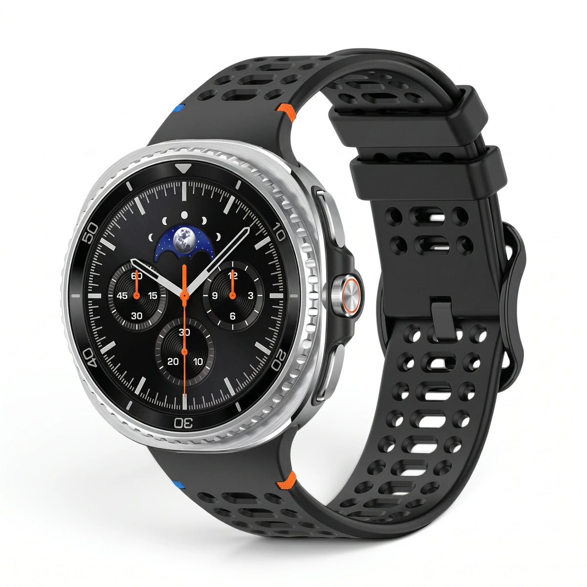 Bracelet Rush silicone noir - Samsung Galaxy Watch 8 | Clipz-it