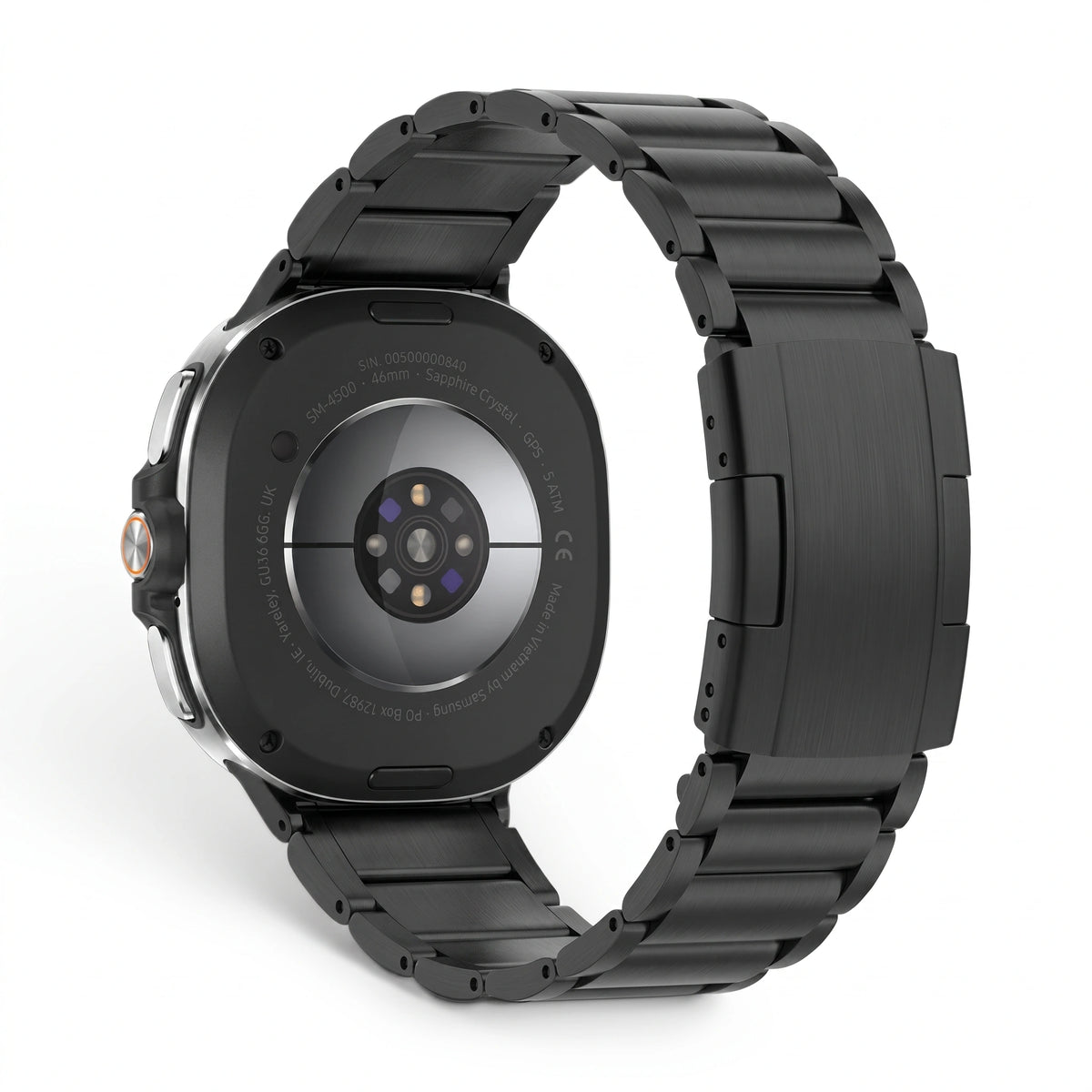 Bracelet Vulcain titane noir, vue 2 - Samsung Galaxy Watch 8 | Clipz-it