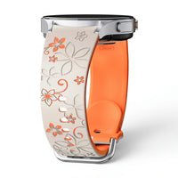 Bracelet Blush silicone beige & orange, vue 3 - Samsung Galaxy Watch | Clipz-it