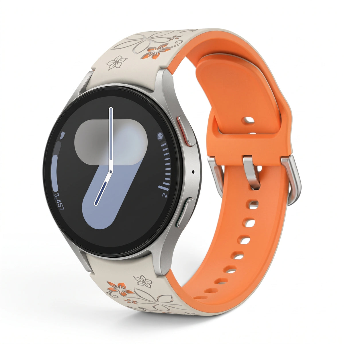 Bracelet Blush silicone beige & orange - Samsung Galaxy Watch | Clipz-it