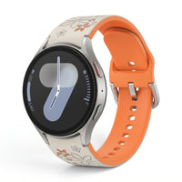 Bracelet Blush silicone beige & orange - Samsung Galaxy Watch | Clipz-it