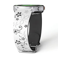Bracelet Blush silicone blanc & noir - Samsung Galaxy Watch | Clipz-it