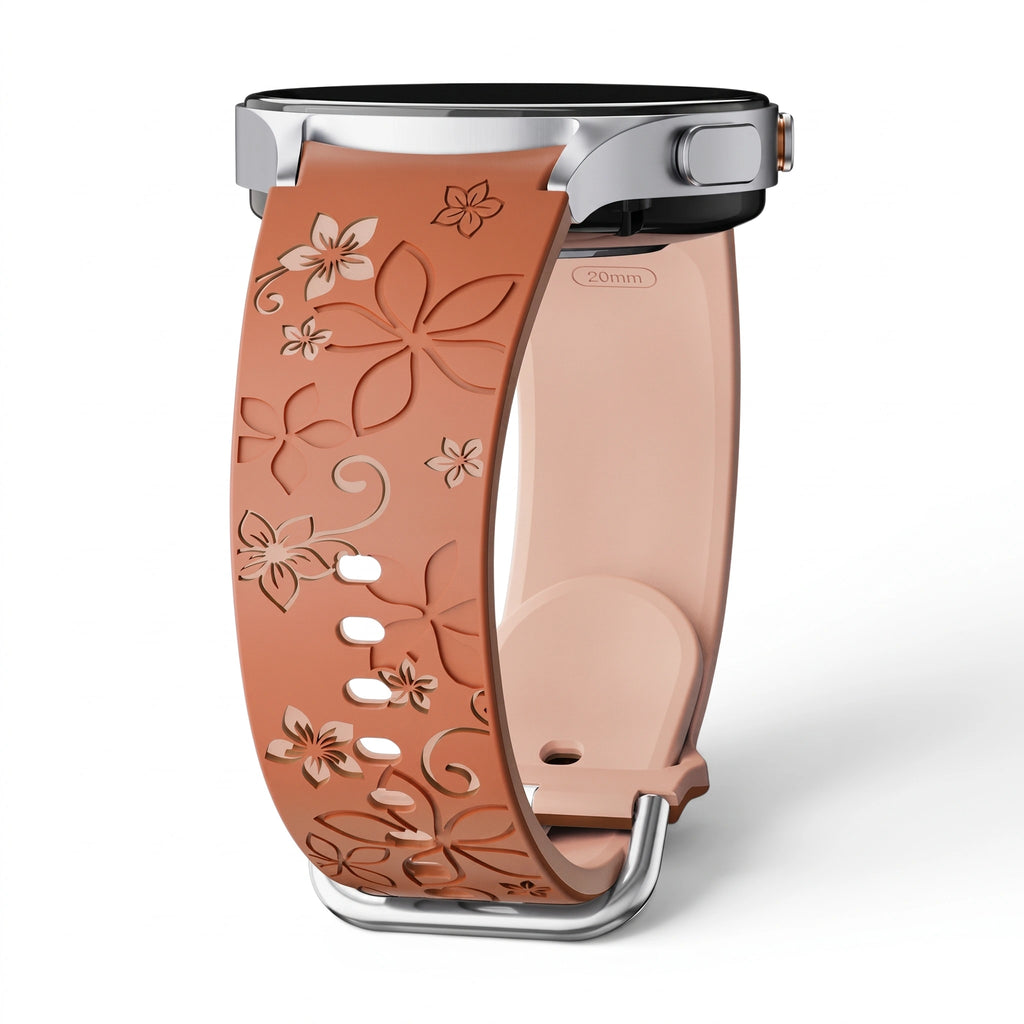 Bracelet Blush silicone marron & beige - Samsung Galaxy Watch | Clipz-it