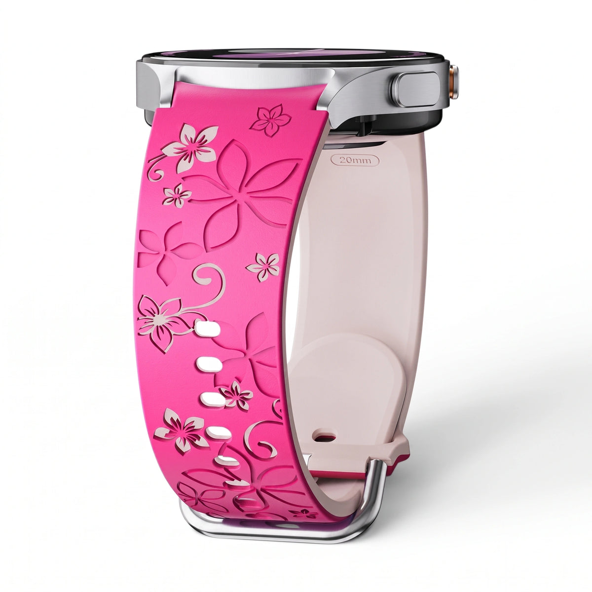 Bracelet Blush silicone rose & beige - Samsung Galaxy Watch | Clipz-it
