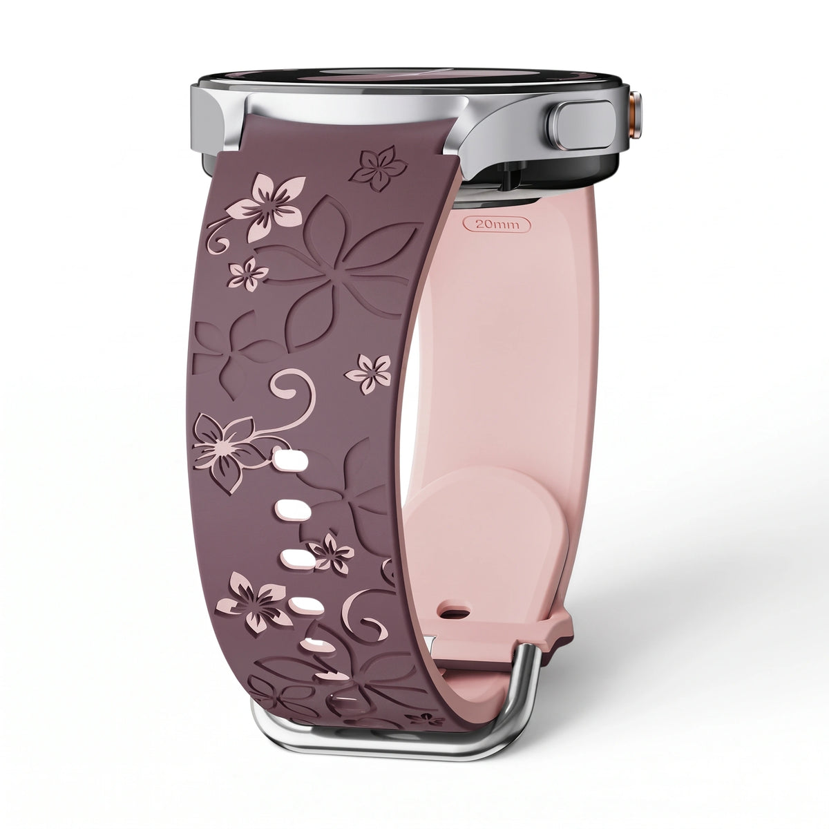 Bracelet Blush silicone violet & rose - Samsung Galaxy Watch | Clipz-it