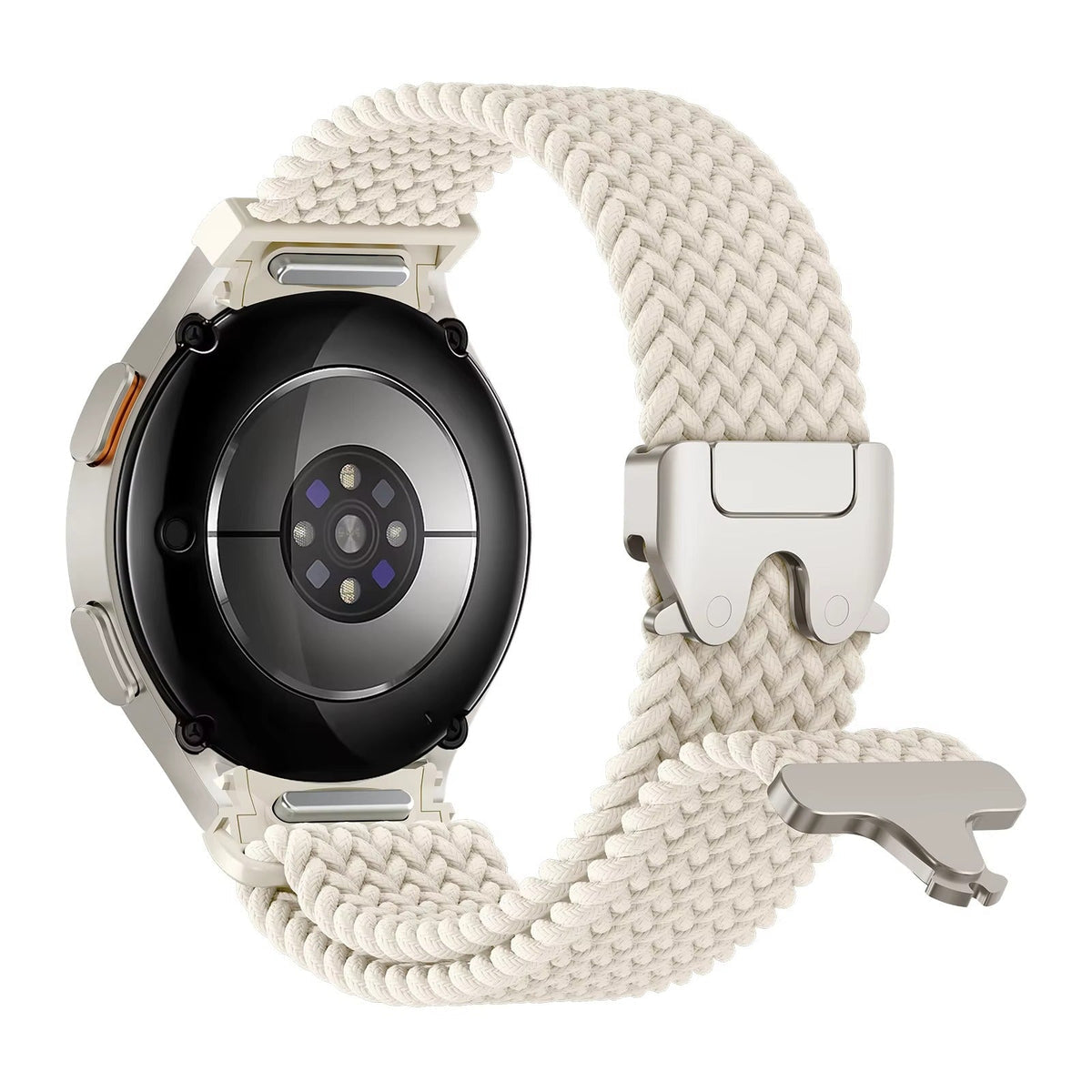 Bracelet Braid nylon beige, vue 2 - Samsung Galaxy Watch | Clipz-it